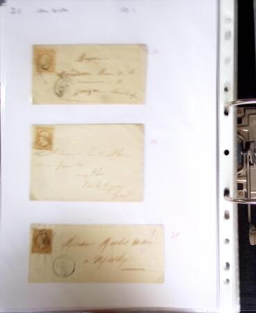 1849-1955, 218 lettres et cartes avec timbres seuls,