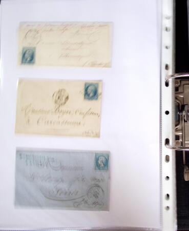 1849-1955, 218 lettres et cartes avec timbres seuls,