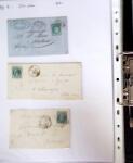 1849-1955, 218 lettres et cartes avec timbres seuls,