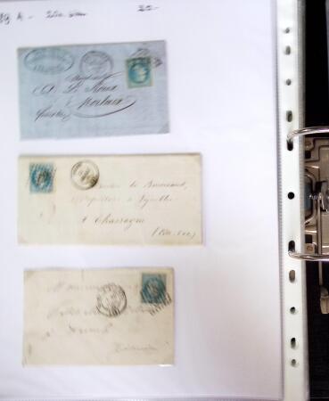 1849-1955, 218 lettres et cartes avec timbres seuls,