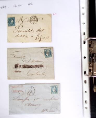1849-1955, 218 lettres et cartes avec timbres seuls,