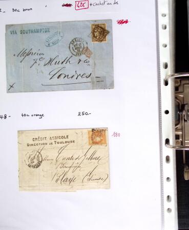 1849-1955, 218 lettres et cartes avec timbres seuls,