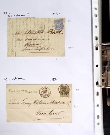 1849-1955, 218 lettres et cartes avec timbres seuls,