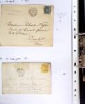 1849-1955, 218 lettres et cartes avec timbres seuls,