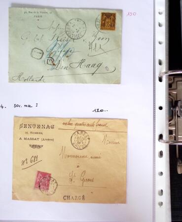 1849-1955, 218 lettres et cartes avec timbres seuls,