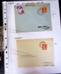 1849-1955, 218 lettres et cartes avec timbres seuls,