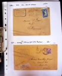 1849-1955, 218 lettres et cartes avec timbres seuls,