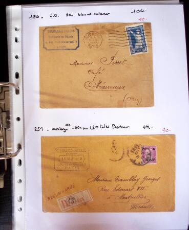 1849-1955, 218 lettres et cartes avec timbres seuls,