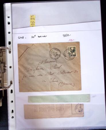 1849-1955, 218 lettres et cartes avec timbres seuls,