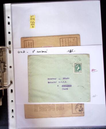 1849-1955, 218 lettres et cartes avec timbres seuls,