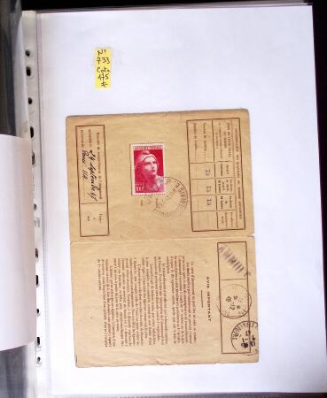 1849-1955, 218 lettres et cartes avec timbres seuls,