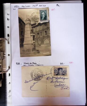 1849-1955, 218 lettres et cartes avec timbres seuls,