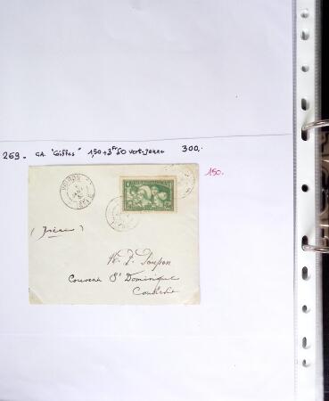 1849-1955, 218 lettres et cartes avec timbres seuls,