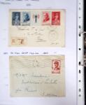 1849-1955, 218 lettres et cartes avec timbres seuls,