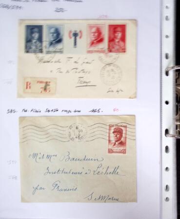 1849-1955, 218 lettres et cartes avec timbres seuls,