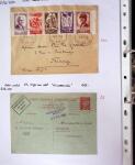 1849-1955, 218 lettres et cartes avec timbres seuls,