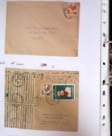 1849-1955, 218 lettres et cartes avec timbres seuls,
