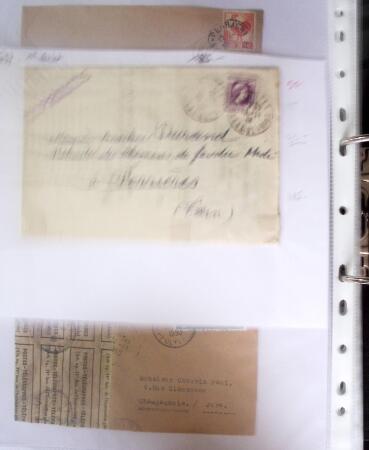 1849-1955, 218 lettres et cartes avec timbres seuls,