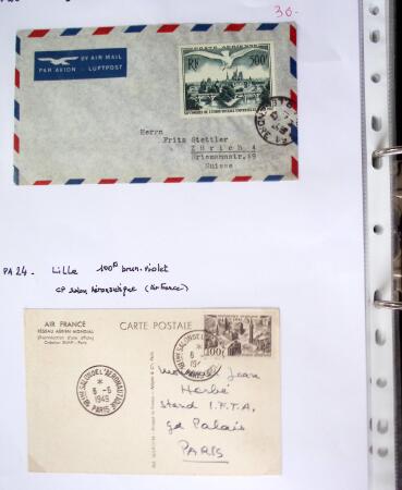 1849-1955, 218 lettres et cartes avec timbres seuls,