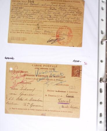 1849-1955, 218 lettres et cartes avec timbres seuls,