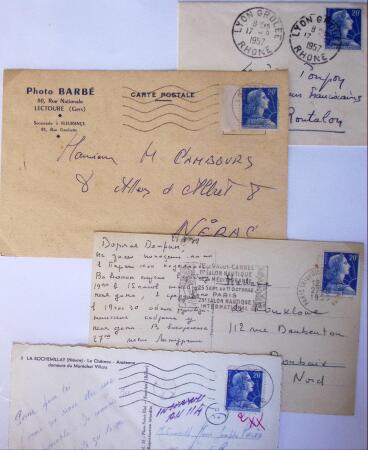 1955-1959 Classeur blanc, contenant environs 400 plis,