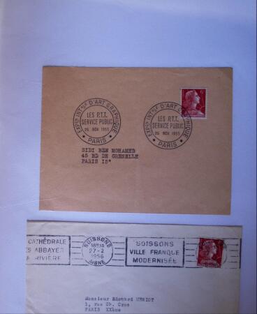 1955-1959 Classeur blanc, contenant environs 400 plis,