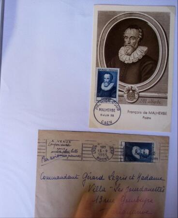1955-1959 Classeur blanc, contenant environs 400 plis,