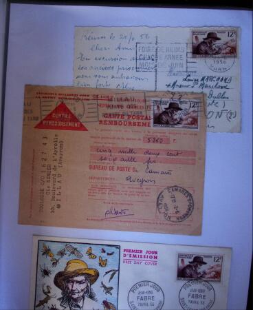 1955-1959 Classeur blanc, contenant environs 400 plis,