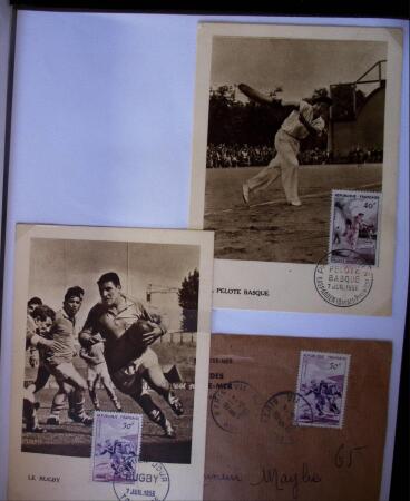 1955-1959 Classeur blanc, contenant environs 400 plis,