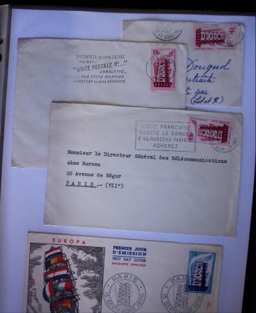 1955-1959 Classeur blanc, contenant environs 400 plis,