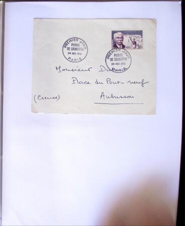 1955-1959 Classeur blanc, contenant environs 400 plis,