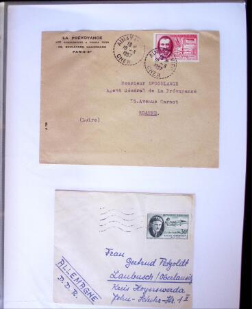 1955-1959 Classeur blanc, contenant environs 400 plis,