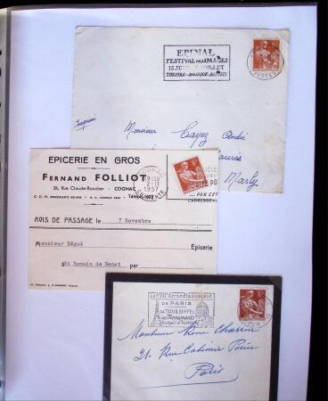 1955-1959 Classeur blanc, contenant environs 400 plis,