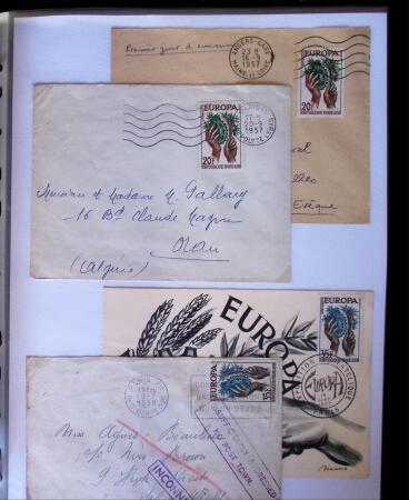 1955-1959 Classeur blanc, contenant environs 400 plis,