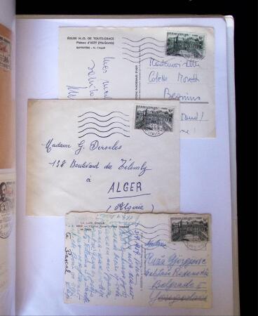 1955-1959 Classeur blanc, contenant environs 400 plis,
