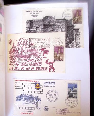 1955-1959 Classeur blanc, contenant environs 400 plis,