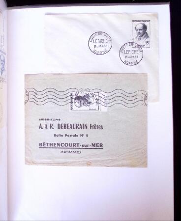 1955-1959 Classeur blanc, contenant environs 400 plis,