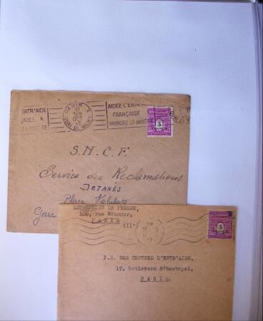 1945-1950 Classeur Blanc contenant environs 250/300