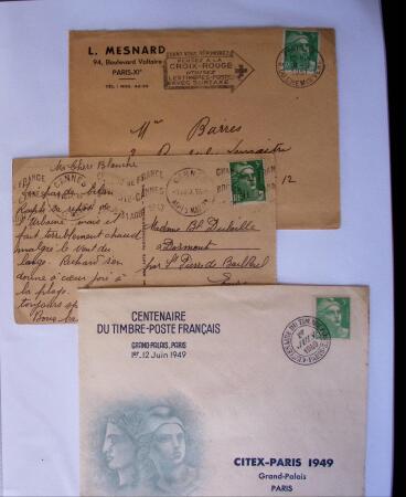 1945-1950 Classeur Blanc contenant environs 250/300