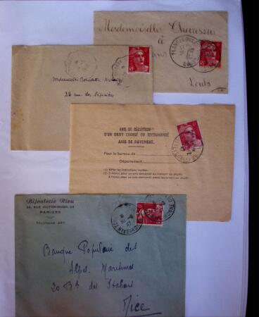 1945-1950 Classeur Blanc contenant environs 250/300