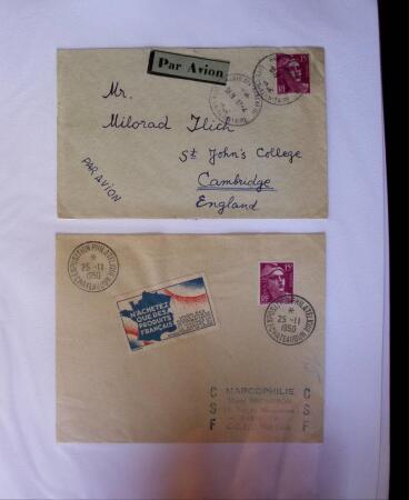 1945-1950 Classeur Blanc contenant environs 250/300