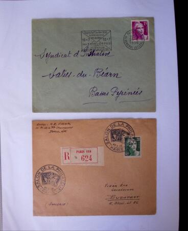 1945-1950 Classeur Blanc contenant environs 250/300