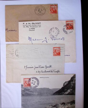 1945-1950 Classeur Blanc contenant environs 250/300