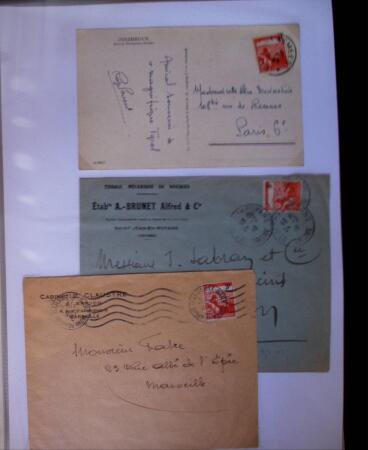 1945-1950 Classeur Blanc contenant environs 250/300