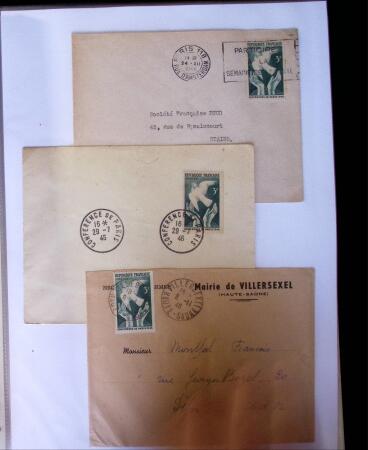 1945-1950 Classeur Blanc contenant environs 250/300