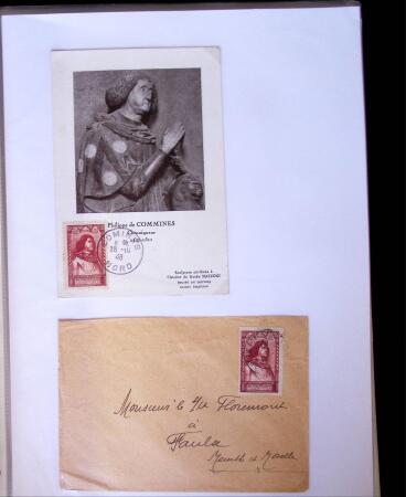 1945-1950 Classeur Blanc contenant environs 250/300