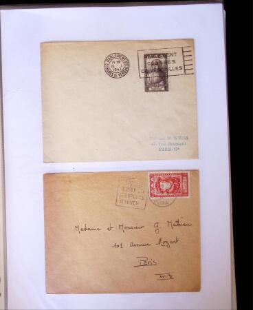 1945-1950 Classeur Blanc contenant environs 250/300