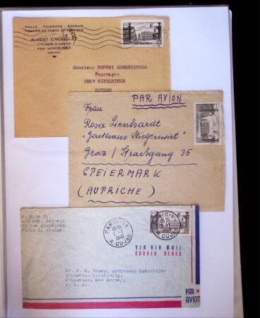 1945-1950 Classeur Blanc contenant environs 250/300