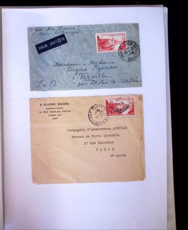 1945-1950 Classeur Blanc contenant environs 250/300