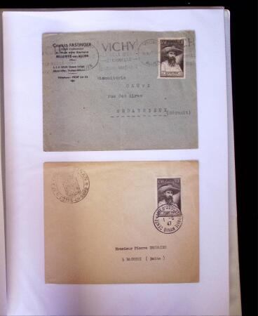 1945-1950 Classeur Blanc contenant environs 250/300